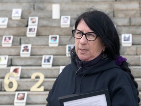Arlene Last-Kolb co-founded the group Overdose Awareness Manitoba after her son Jessie's death. Each year, Last-Kolb said, her heart breaks as more families lose loved ones to preventable overdose deaths. She said the numbers will continue to grow until Manitoba starts looking at harm reduction, including supervised consumption sites and a safe supply of drugs.