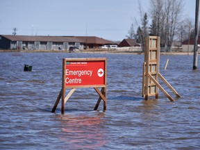 Flooding is shown in Peguis First Nation, Man., Wednesday, May 4, 2022. THE CANADIAN PRESS/David Lipnowski