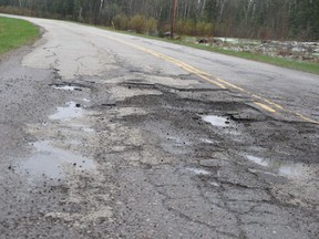 Provincial Road 307, seen on Friday, May 20 was named CAA Manitoba's Worst Road of 2022.