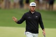 Mito Pereira of Chile acknowledges the gallery on Saturday during the third round of the PGA Championship at Southern Hills Country Club in Tulsa, Okla.