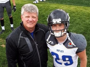 Geordie Wilson with 23-year-old son, Troy. Handout photo