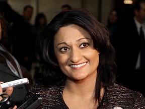 Former Manitoba Liberal leader Rana Bokhari speaks during a media scrum in 2013. Bokhari registered as a Winnipeg mayoral candidate on Friday, May 27.