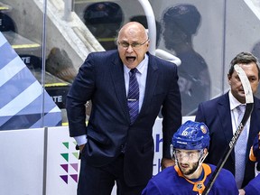 Tthe Winnipeg Jets interviewed head coaching candidate Barry Trotz on Tuesday, a promising development for those who hope the underachieving franchise lands a proven, marquee name to drag it from its doldrums.
