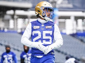 Winnipeg Blue Bombers rookie DB Tyrell Ford at training camp at IG Field on Friday.