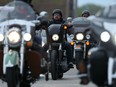 Riders participating in the 14th Motorcycle Ride for Dad in Winnipeg on Saturday, May 28, 2022.