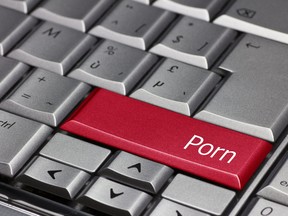 Computer keyboards don't actually come with a "porn" button, but this is the most appropriate main image we could find for a story about internet porn.
