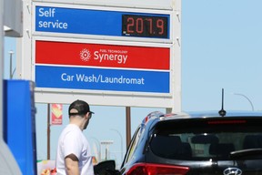 Gas priced well above the two-dollar mark in south Winnipeg on Monday, June 6, 2022.