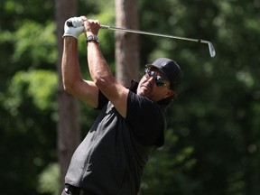 The inaugural LIV Golf Invitational - Centurion Club, Hemel Hempstead, St Albans, Britain - June 8, 2022 Phil Mickelson of the U.S. in action during the Pro-Am.