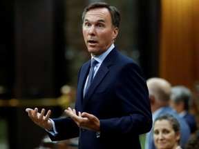 Minister of Finance Bill Morneau answers a question in the House of Commons on Parliament Hill in Ottawa July 8, 2020.