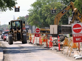 Road construction on Stafford Avenue