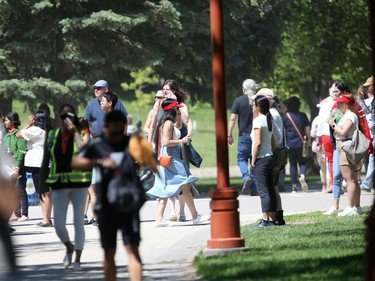 A crowd at The Forks in Winnipeg on Friday, July 1, 2022.