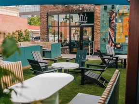 The new patio at Little Brown Jug located on William Avenue in the Exchange District.