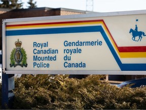 A sign in front of an RCMP detachment
