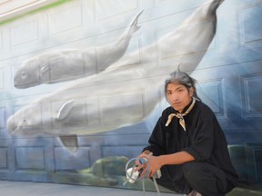 Winnipeg artist Nereo Zorro, seen here on the site of a mural he painted in a back alley along William Avenue, is working on a new project as he tries to use art and murals to bring in a little more brightness. and color to Winnipeg's back roads.