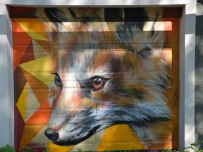 Winnipeg artist Nereo Zorro is working on a new art project as he tries to use art and murals to bring a little more brightness and color to Winnipeg's back streets. He recently completed this fox mural on a garage door on a property located on Langside Street.
