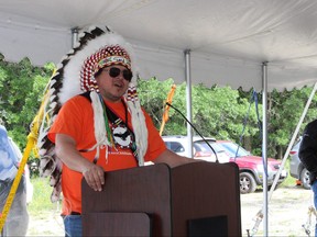 Southern Chiefs Organization (SCO) Grand Chief Jerry Daniels, seen here at an Every Child Matters event in 2021, said SCO has embarked on a month-long campaign to honour residential school survivors and children who did not make it home from residential schools, and to draw attention to the issue of truth and reconciliation for residential school survivors. SCO photo