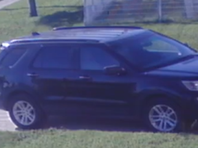 RCMP and the Winnipeg Police Service are on the lookout for an unmarked police car that was recently stolen. The vehicle is a 2017 black Ford Explorer with Manitoba licence plate HYA 548. RCMP handout photo