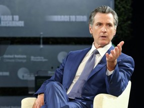 California Governor Gavin Newsom speaks during the United Nations Climate Action: Race to Zero and Resilience Forum Supported by Bloomberg Philanthropies in New York City, Sept. 21, 2022.
