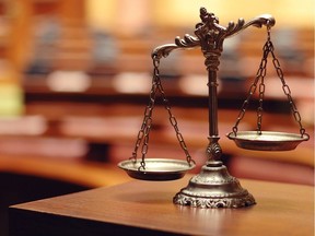 Photo illustration of the scales of justice