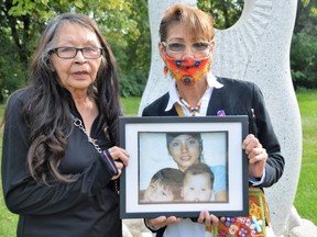Tanya Nepinak's mom Joyce Nepinak and her aunt Sue Caribou took part in a vigil at The Forks in Winnipeg on Monday evening, to remember Nepinak, who left home on a September day 11 years ago and never came home.