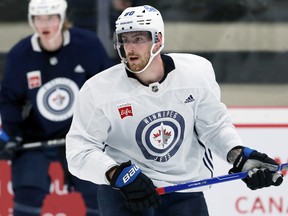 Pierre-Luc Dubois at Winnipeg Jets training camp at Bell MTS Iceplex on Thursday, Sept. 22, 2022.