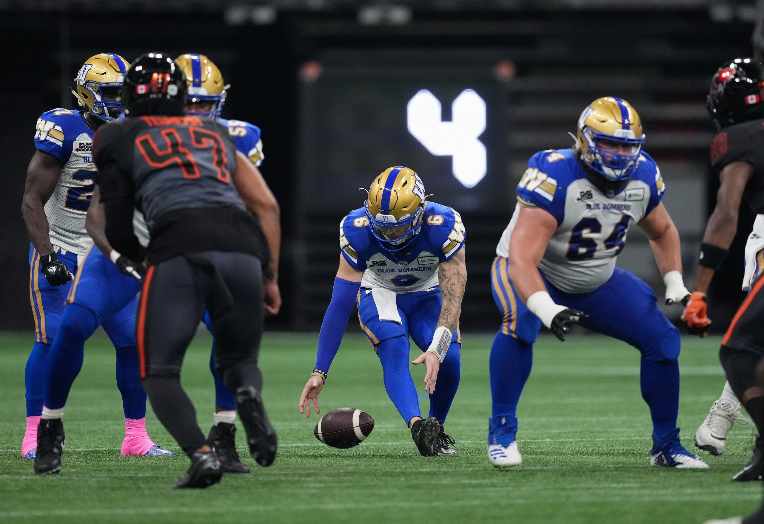 Janarion Grant of Winnipeg with 102-yard punt return in Grey Cup