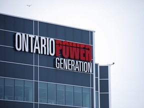 Ontario Power Generation signage is seen at the Darlington Power Complex, in Bowmanville, Ont., May 31, 2019.