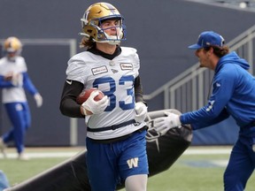 Dalton Schoen, who leads the CFL in receiving yards (1,275) and touchdowns (14), is just 255 yards short of the league rookie record of 1,530, set by Matt Clark of the Lions in 1991. KEVIN KING/Winnipeg Sun