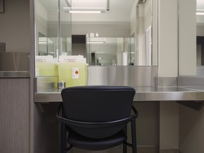 A supervised consumption site at the Royal Alex Hospital pictured in March 2018.
