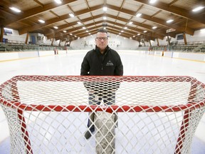 Todd McDonald, supervisor of arena and aquatic assets for the City of Winnipeg, is photographed at Eric Coy Arena in south Winnipeg, Friday, Oct.14, 2022. McDonald says it's harder to refrigerate the rinks these days because of temperature changes. Cities are looking for more efficient ways to cool arenas.
