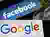 Facebook and Google logos are pictured in this combination file photo.