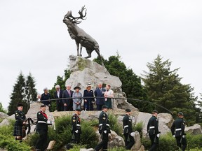 Prince Charles and Camilla are given a tour of the Beaumont-Hamel Newfoundland Memorial following a Ceremony of Remembrance hosted by the Government of Canada to mark the 100th anniversary of the start of the battle of the Somme on July 1, 2016 in Beaumont-Hamel, France.