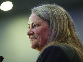 Kimberly Murray speaks after being appointed as Independent Special Interlocutor for Missing Children and Unmarked Graves and Burial Sites associated with Indian Residential Schools, at a news conference in Ottawa, Wednesday, June 8, 2022.