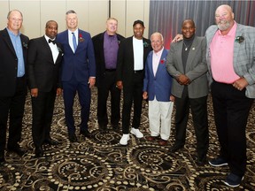 Band of brothers reunites to celebrate '90 Bombers - Winnipeg Sun 3 Some of the members of the 1990 Winnipeg Blue Bombers ahead of induction into the Manitoba Sports Hall of Fame during a ceremony at the Victoria Inn in Winnipeg on Thursday, Nov. 3, 2022.