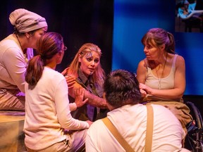 Tracey Nepinak, Vivi Dabee, Sarah Luby, Christophere De Guzman and Debbie Patterson (from left) in Antigone by Sick + Twisted Theater which opens November 17 at the Theater Cercle Molire in Winnipeg. Dylan Hewlett/HANDOUT