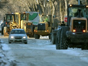Snow clearing equipment working in Winnipeg on Thursday, Nov. 24. 2022.