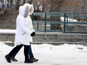 Synchronized walking at the Forks in Winnipeg on Monday, Nov. 28, 2022.