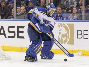 St. Louis Blue Jordan Binnington goalie says the change in the Jets is noticeable. “They're all buying in. They're playing smart,” he said.