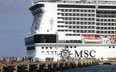 MSC Meraviglia cruise ship is seen docked in Cozumel, Mexico, on February 28, 2020. (Photo by JOSE CASTILLO/AFP via Getty Images)