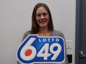 Amy Strang won 1$M in the Nov. 5 Lotto 6/49 draw. WCLC handout photo