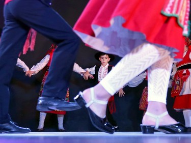 A youth dance group performs at the Folklorama Casa do Minho Portuguese pavilion on Wall Street in Winnipeg on Mon., Aug. 1, 2022. KEVIN KING/Winnipeg Sun/Postmedia Network