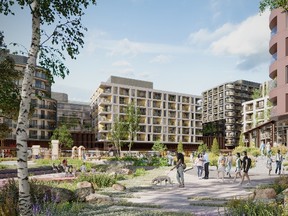 A drawing of what Polo park residential plans could be
