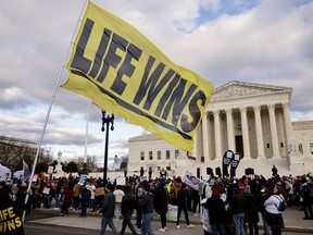 People attend the 50th annual March for Life rally on the National Mall on Jan. 20, 2023 in Washington, D.C.