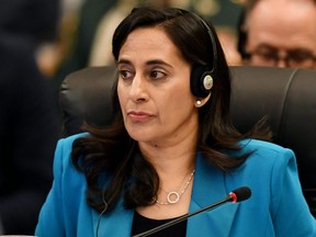 Minister of National Defence Anita Anand attends the 15th Conference of Defense Ministers of the Americas in Brasilia, July 26, 2022.