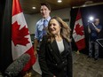 Prime Minister Justin Trudeau and Deputy Prime Minister and Minister of Finance Chrystia Freeland arrive for a federal cabinet retreat in Hamilton, Ont., Jan. 23, 2023.