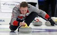 Braden Calvert upset his longtime rival Matt Dunstone in a key playoff game at the Manitoba men's curling championship Saturday.