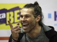 Jaromir Jagr smiles during a press conference at the Kladno Knights hockey club in Kladno, Czech Republic, on Feb. 1, 2018.