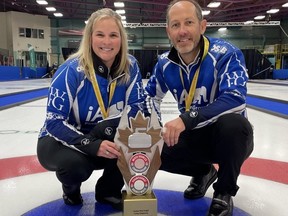 Jennifer Jones and Brent Laing won the Canadian mixed doubles curling championship on Sunday, beating Jocelyn Peterman and Brett Gallant in a final that featured two married couples.