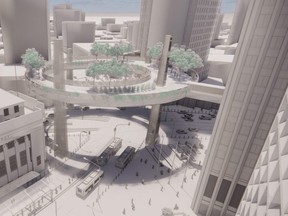 "Sky garden" concept over Portage and Main