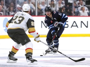 Mark Scheifele of the Jets started Saturday's game on right wing but was back playing centre by the second period.